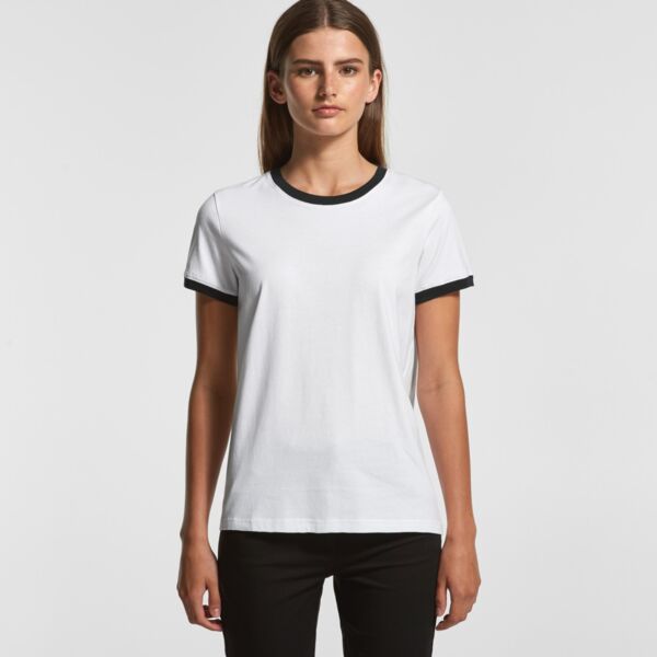 AS Colour Womens Ringer Tee Thumbnail